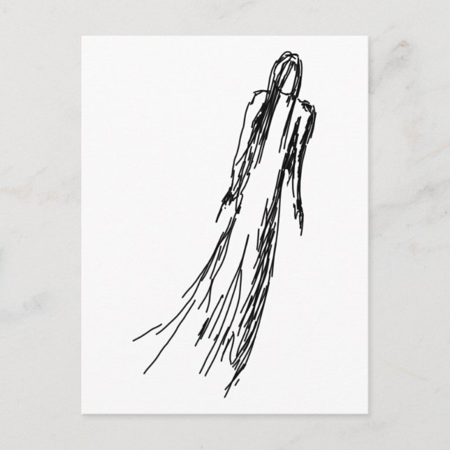 Ghosted Woman Postkarte (Vorderseite)