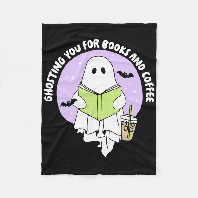 Ghostet Sie für Bücher und Kaffee Fleecedecke (Vorderseite)