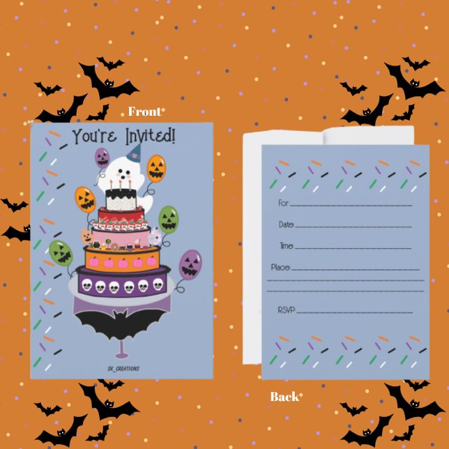Ghostie's Boo Day Celebration Einladung (Spooktacular invitation for your boo day party.)