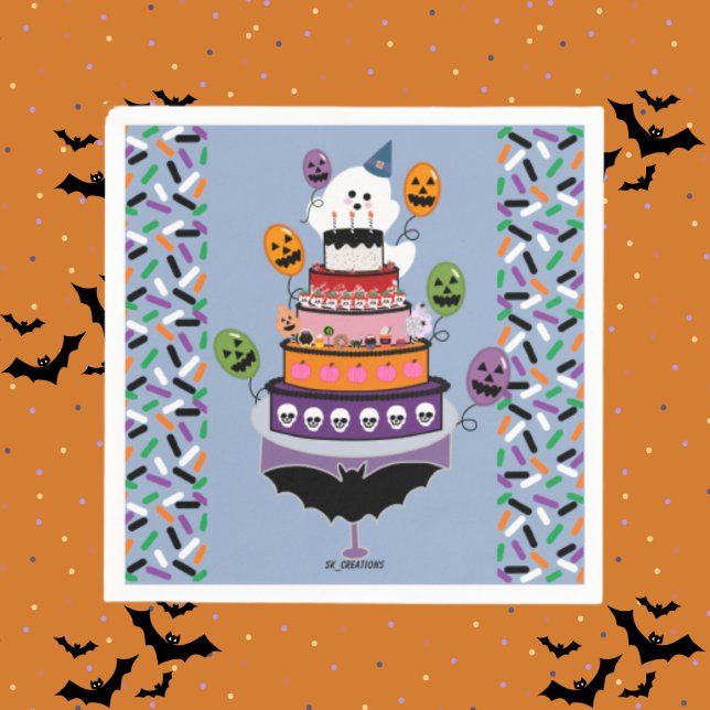 Ghostie's Boo Day Celebration Serviette (Perfect napkin for your celebootion.)