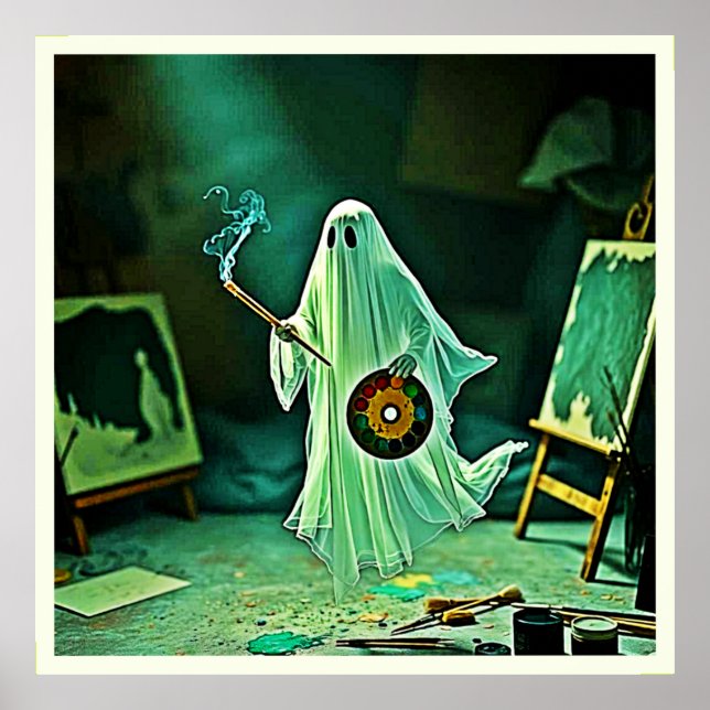 Ghosting Artist's Eerie Meisterwerk Poster (Vorne)