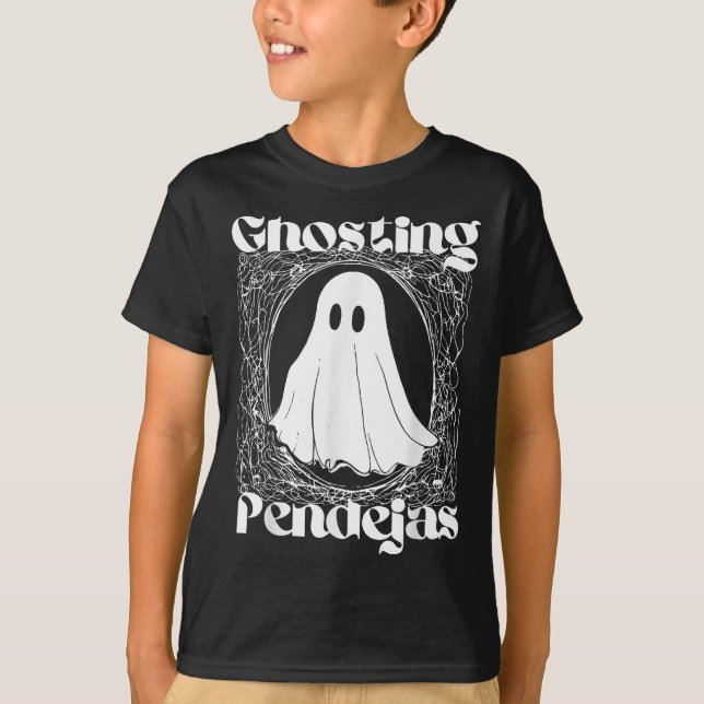 Ghosting Pendejas Lustiger Mexikanischer Geist Hal T-Shirt (Vorderseite)