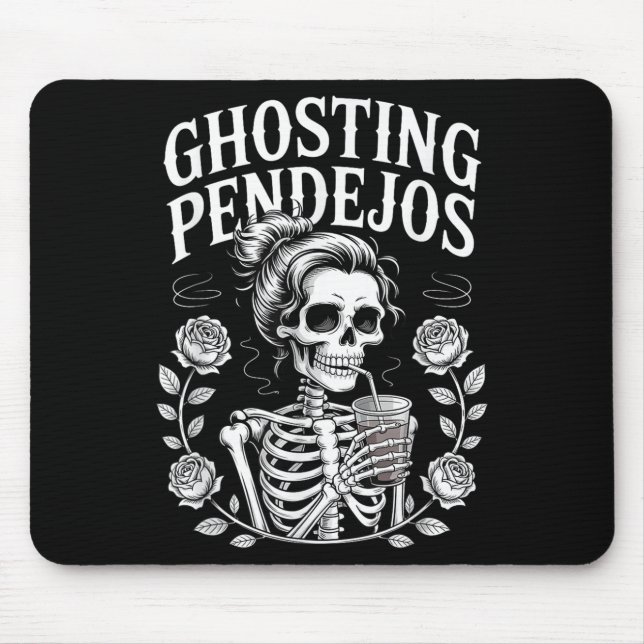Ghosting Pendejos Halloween Funny Spooky Zitat Mousepad (Vorne)