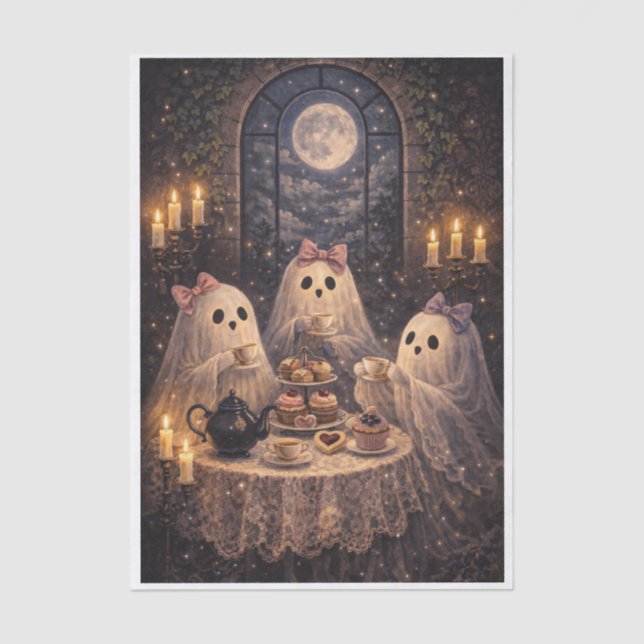 Ghostly Tea Time  Seidenpapier (Vorderseite)