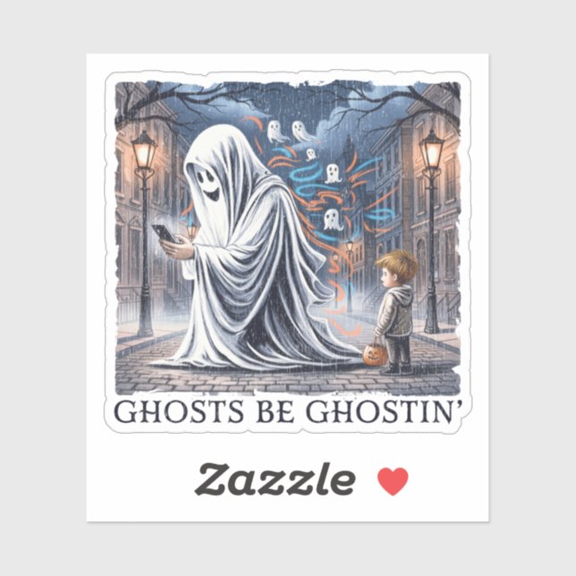 Ghosts Be Ghostin" Aufkleber (Blatt)