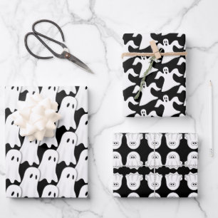 Ghosts Design Wrapping Paper-Sets Geschenkpapier Set