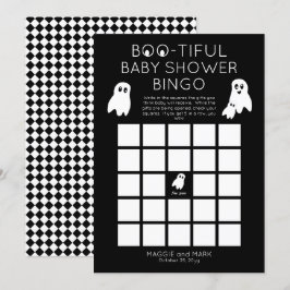 Ghosts Halloween Boo-schöne Baby-Dusche Bingo Einladung