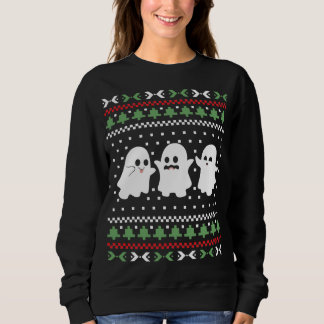 Ghosts Halloween Christmas Ugly Sweater Sweatshirt