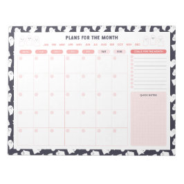 Ghosts Halloween Monatszeitschrift zu tun List-Pla Notizblock