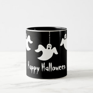 Ghosts Halloween-Tasse, schwarz Zweifarbige Tasse