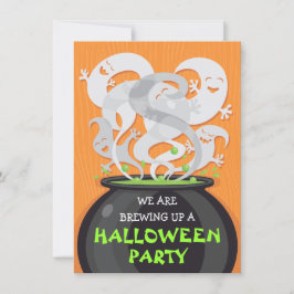 Ghosts & Hexen Cauldron Halloween Einladung