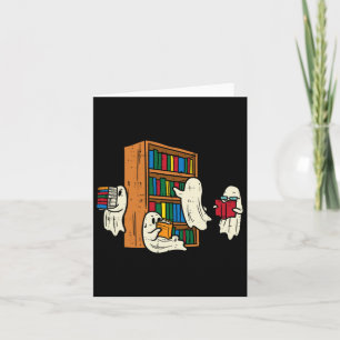 Ghosts Reading Books Teacher Halloween Librarian B Karte