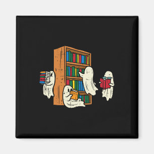 Ghosts Reading Books Teacher Halloween Librarian B Magnet