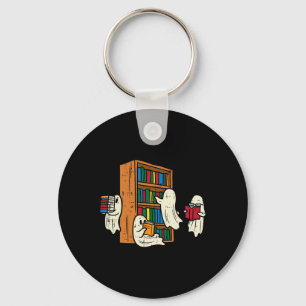 Ghosts Reading Books Teacher Halloween Librarian B Schlüsselanhänger