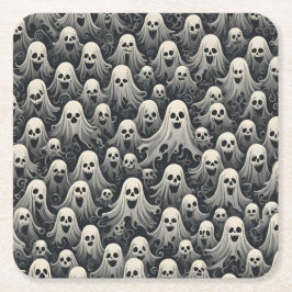 Ghosts Rechteckiger Pappuntersetzer