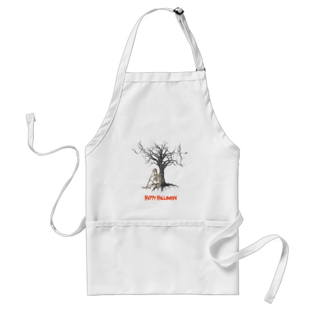 Ghosts Skeleton Halloween Funny Apron Schürze (Vorne)