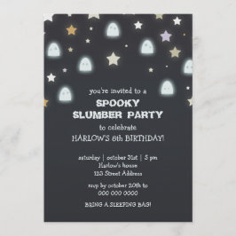 Ghosts Stars Spooky Slumber Party laden Einladung