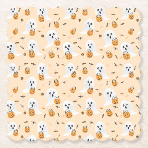 Ghosts trick or Treat Halloween Candy Pail Muster Untersetzer