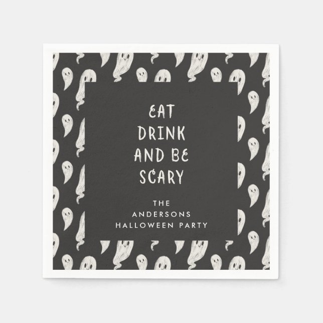 Ghotenes Halloween-Party, halloween napkins Serviette (Vorderseite)