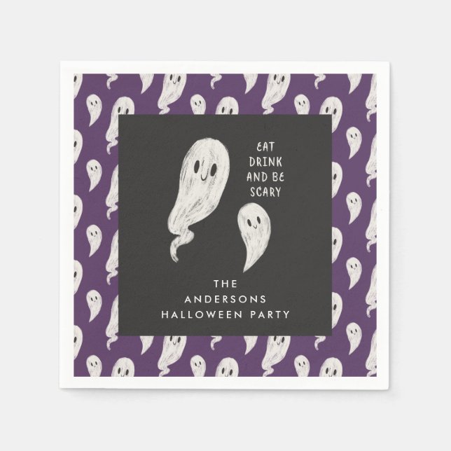 Ghotenes Halloween-Party, halloween napkins Serviette (Vorderseite)