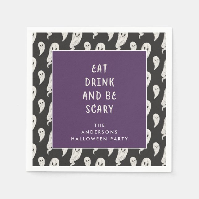 Ghotenes Halloween-Party, halloween napkins Serviette (Vorderseite)