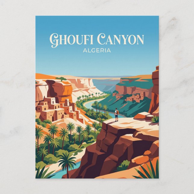 Ghoufi-Canyon Algerien Postkarte (Vorderseite)