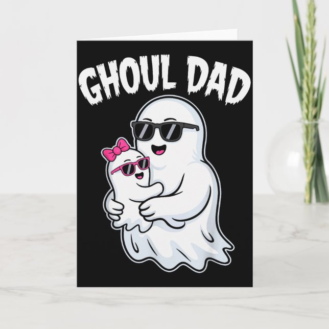 Ghoul Dad Shirt Men Daddy Soky Halloween Ghost Cos Karte (Vorderseite)