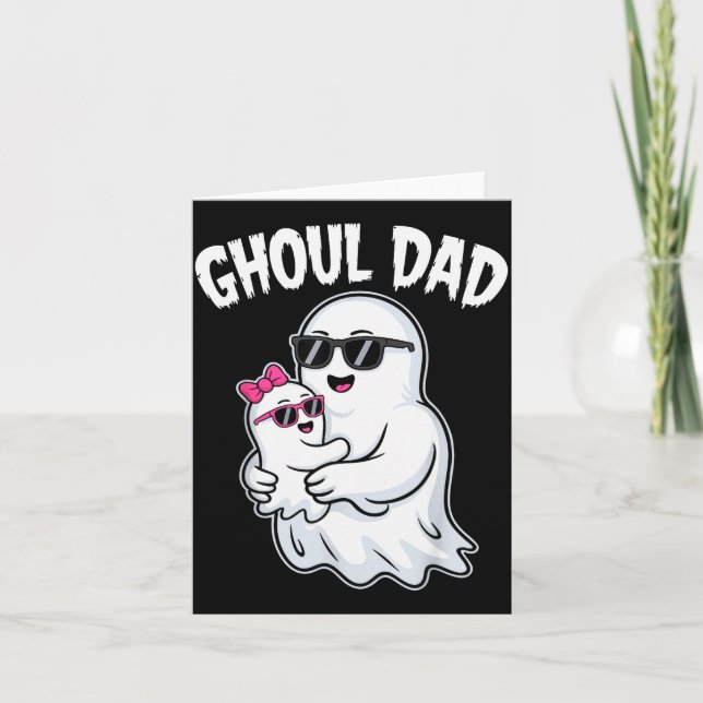 Ghoul Dad Shirt Men Daddy Soky Halloween Ghost Cos Karte (Vorderseite)