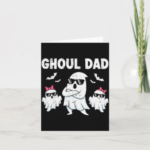 Ghoul Dad Vintage Geist Lustiges Halloween Kostüm Karte