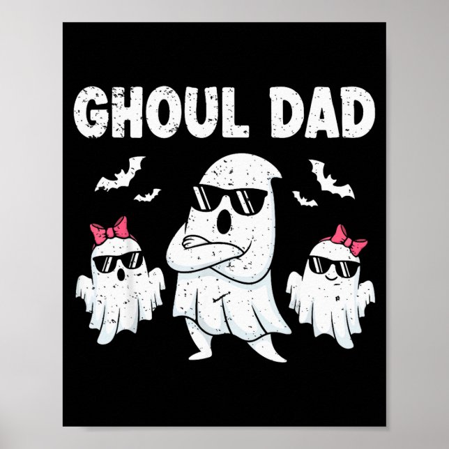 Ghoul Dad Vintage Ghost Funny Halloween Costume  Poster (Vorne)