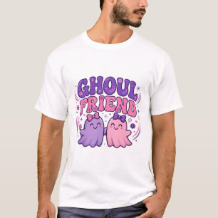Ghoul Freundin Süße Geist Halloween-Typografie T-Shirt