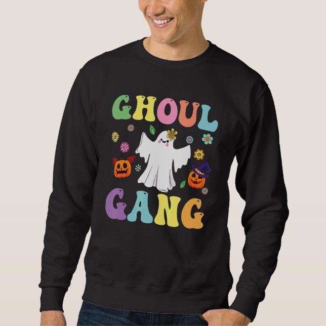 Ghoul Gang Groovy Hey Boo Pumpkin Boo Crew Hallowe Sweatshirt (Vorderseite)