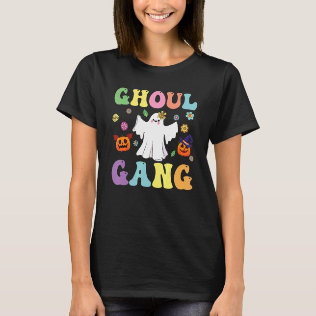 Ghoul Gang Groovy Hey Boo Pumpkin Boo Crew Hallowe T-Shirt (Vorderseite)