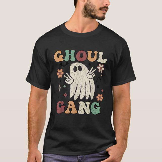 Ghoul Gang Groovy Hey Boo Pumpkin Boo Crew Hallowe T-Shirt (Vorderseite)