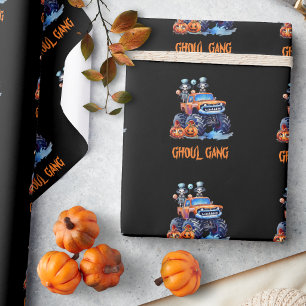 Ghoul Gang Halloween Monster Truck Geschenkpapier