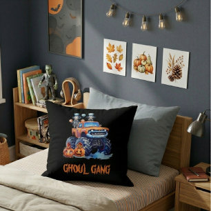 Ghoul Gang Halloween Monster Truck Wurfkissen Kissen