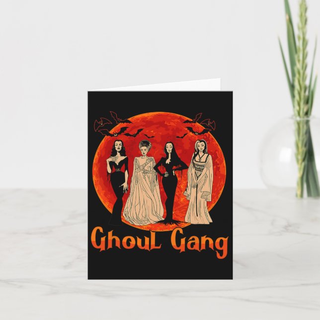 Ghoul Gang Horror Goth Queens Halloween Bride Fun Karte (Vorderseite)