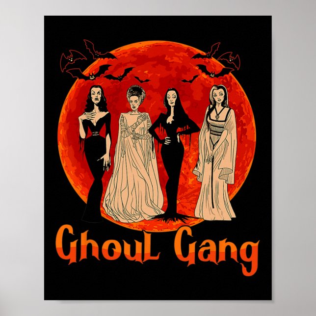 Ghoul Gang Horror Goth Queens Halloween Bride Fun Poster (Vorne)