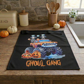 Ghoul Gang Kürbisfeld Küchenhandtuch Geschirrtuch