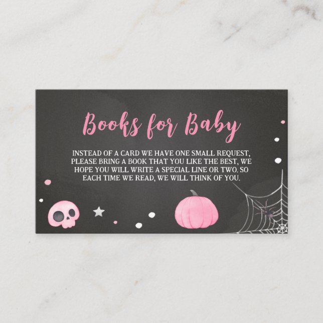 Ghoul Ghost Halloween Baby Shower Books for Baby Begleitkarte (Vorderseite)