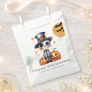 Ghoul im Zylinder Vollmond Fledermäuse Frohes Hall Geschenktütchen