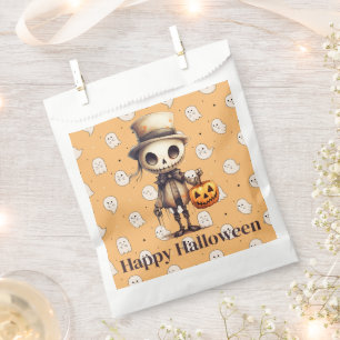Ghoul in Top Hat Full Moon Fledermäuse glückliches Geschenktütchen