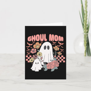 Ghoul Mama Halloween Ghost Spooky Season Retro Mam Karte