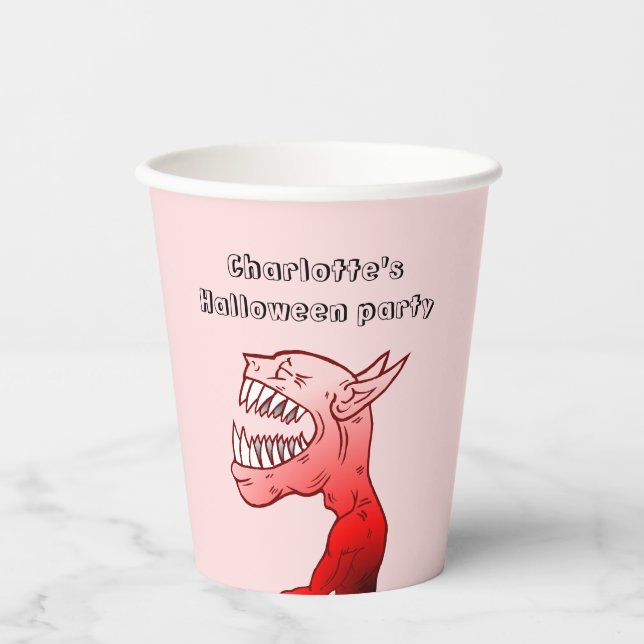 Ghoul mit einem schönen Lachen Pappbecher (Vorderseite)