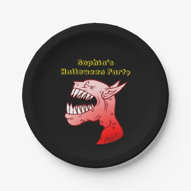 Ghoul mit einem schönen Lachen Pappteller (Vorderseite)