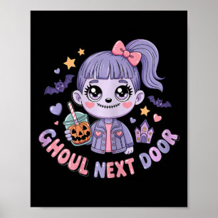 Ghoul Next Door Kawaii Zombie Girl Spooky Niedlich Poster