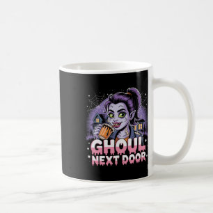 Ghoul Next Door Zombie Girl Retro Halloween T-Shir Kaffeetasse