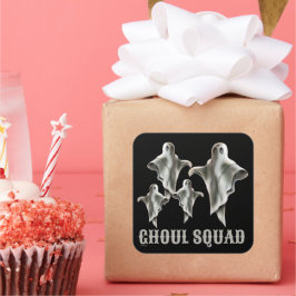 GHOUL SQUAD lustiger, spukhafter Geist Quadratischer Aufkleber
