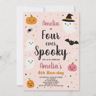 Ghoul-tastic Four Kids Halloween-Geburtstagslädt e Einladung