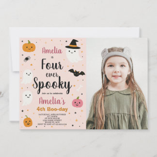Ghoul-tastic Four Kids Halloween-Geburtstagslädt e Einladung